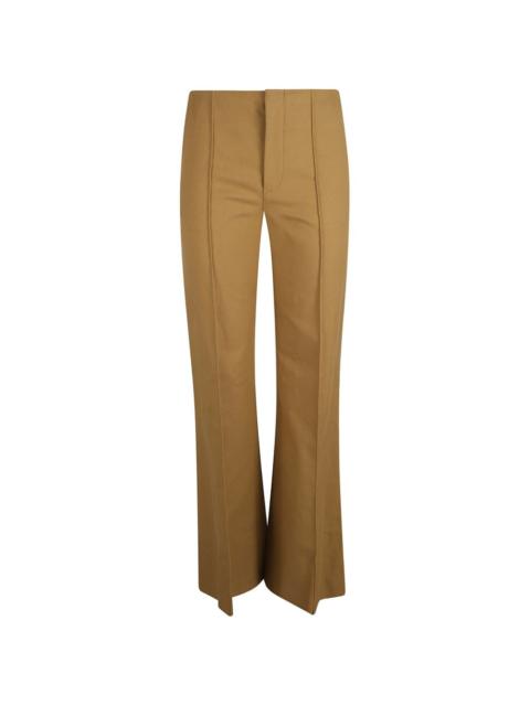 flared cotton trousers