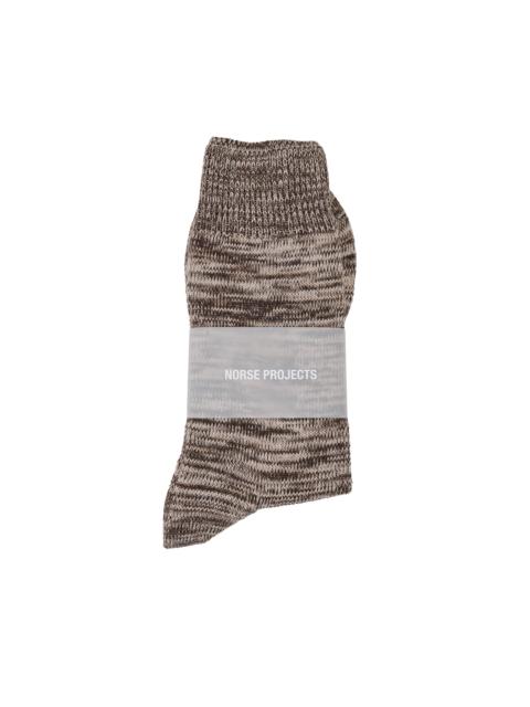 Bykle Heavy Cotton Twist Sock Seal Brown