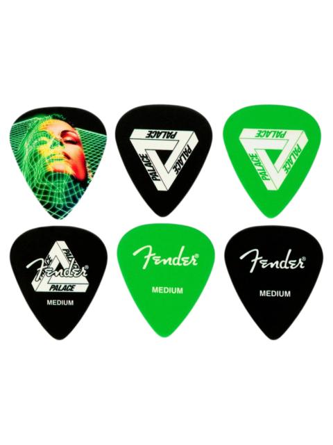 Palace Fender Medium Pick 6 Pack Green