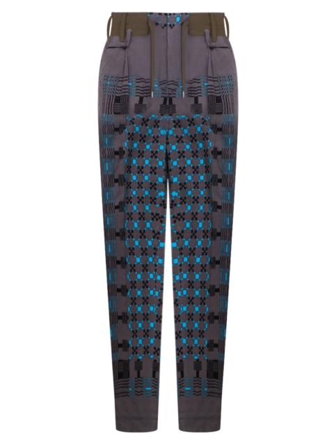 GEOMETRIC PRINT PANTS | GRAY