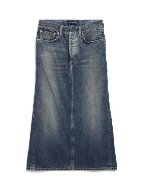 Women's Midi Skirt in Blue