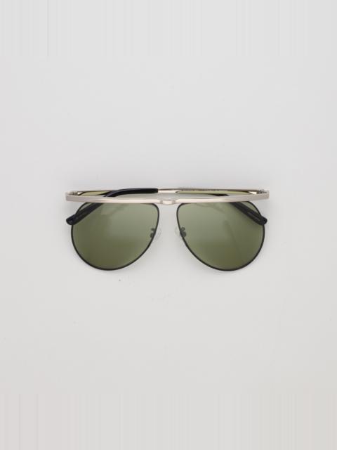 Mina Aviator Sunglasses in Silver