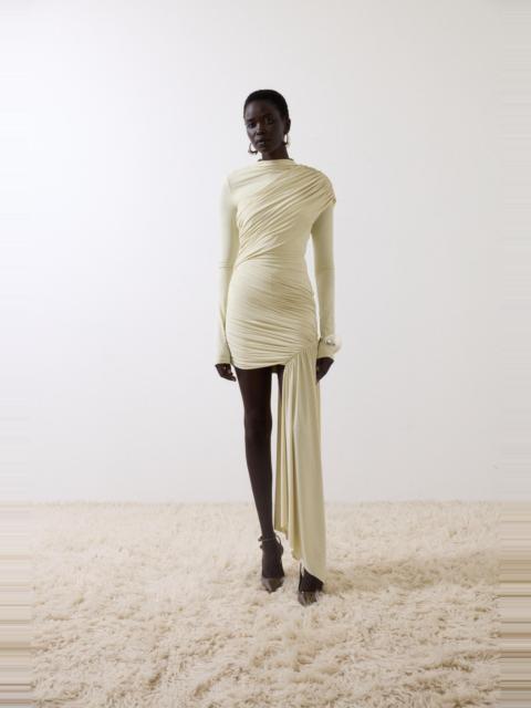 RAVEL MINI DRESS IN IVORY SPANDEX JERSEY