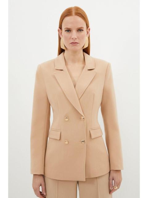 Petite Compact Essential Tailored Double Breasted Blazer