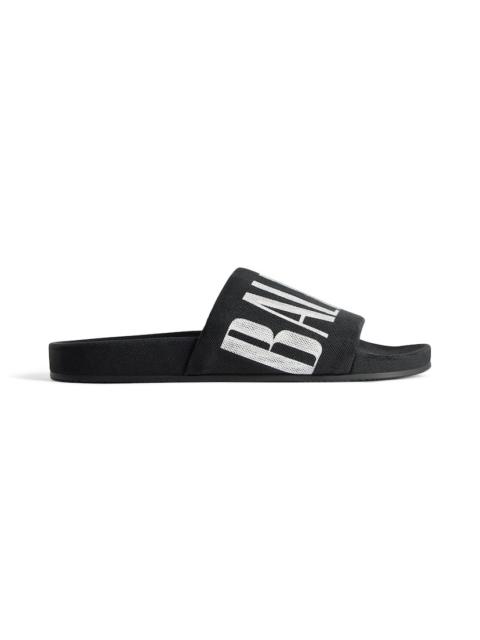 Men's Pool Slide Sandal in Black/white