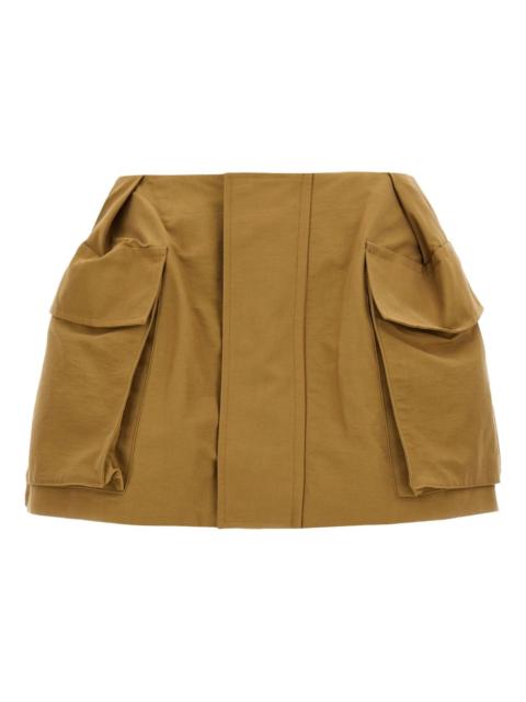 cargo zip mini shorts