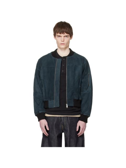Black Bofinger Suede Bomber Jacket