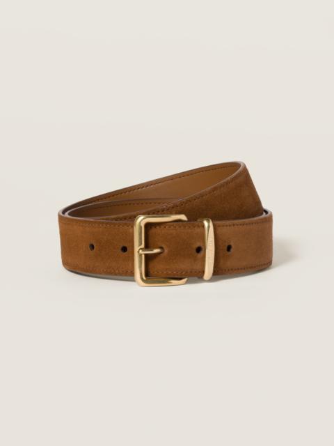 Suede belt