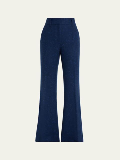 Rhein Speckled Tweed Flare Pants