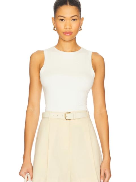 Sleeveless Crewneck Soft Jersey Top