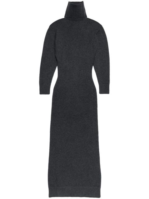 elbow-patch knitted maxi dress