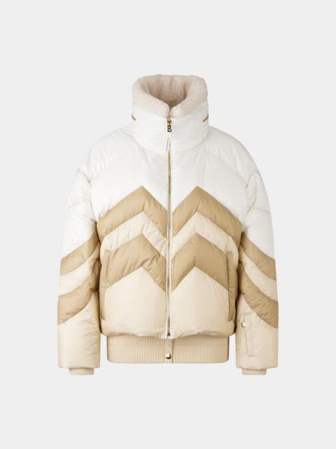 Valea down ski jacket in Off-white/beige