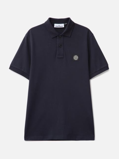 SHORT-SLEEVE POLO SHIRT WITH COMPASS PATCH