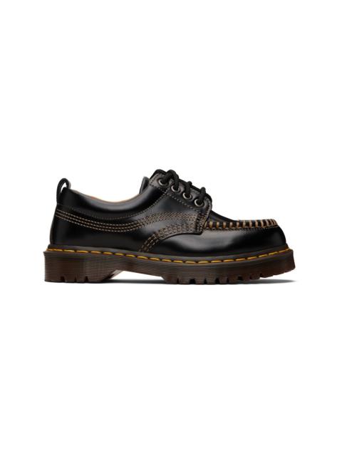 Black Lowell Leather Moc Toe Derbys