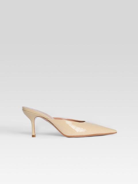 FRANCESCA LEATHER KITTEN MULE