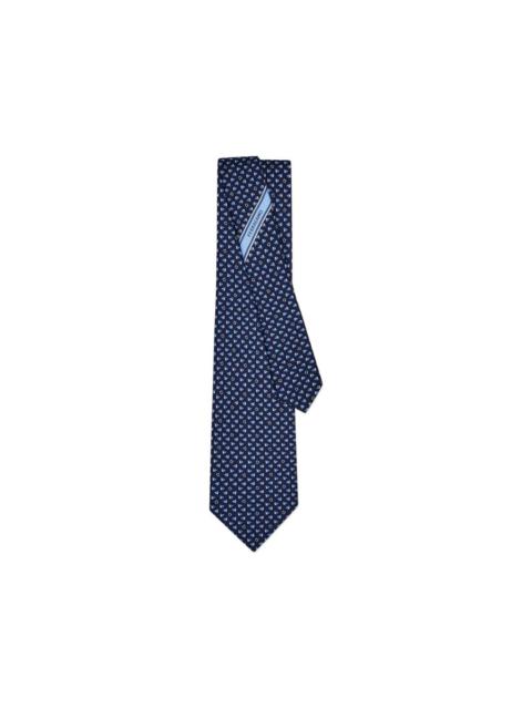 Mail print silk tie