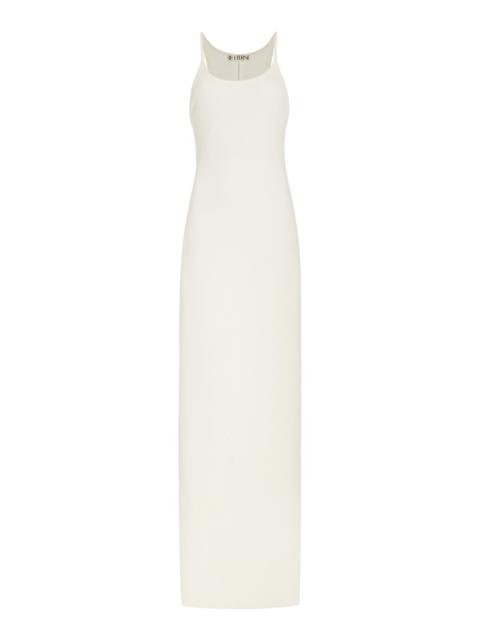 Ribbed-Jersey Maxi Tank Dress ivory