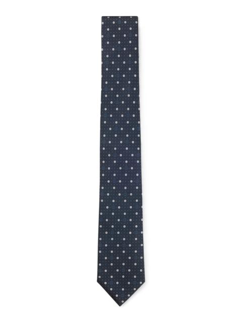 SILK-BLEND TIE WITH MICRO DOUBLE B MONOGRAMS