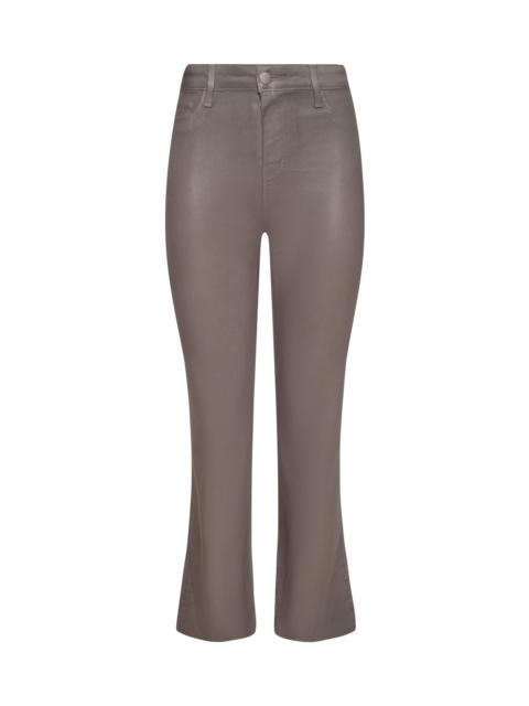 Kendra Coated Cropped Flare Jean