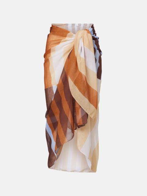 Luana striped beach cover-up