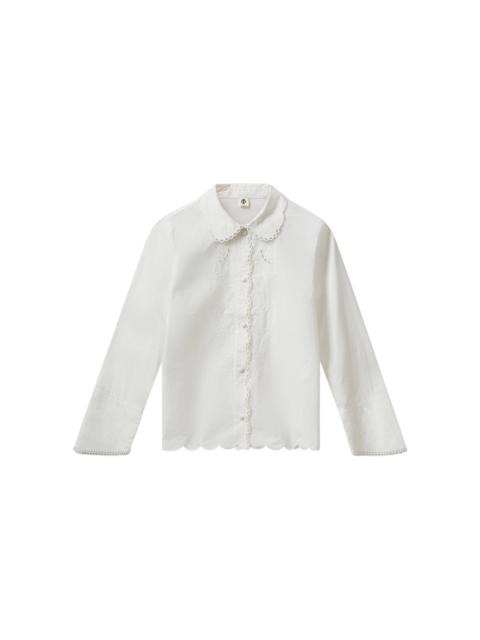 Kirsten Cotton Collared Shirt white
