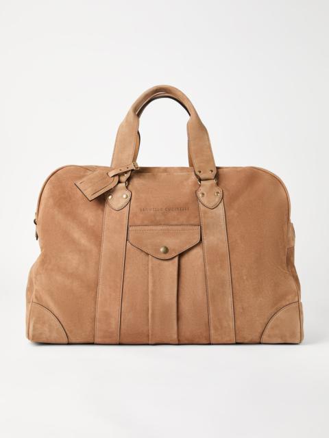Reversed calfskin street bag