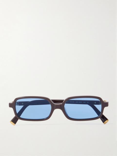 Rectangular-frame Acetate Sunglasses