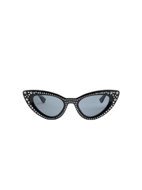 crystal-embellished cat-eye sunglasses
