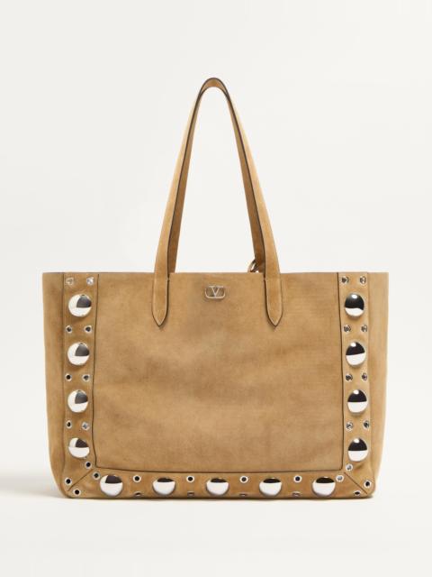 VALENTINO GARAVANI NELLCÔTE LARGE SUEDE SHOPPING BAG