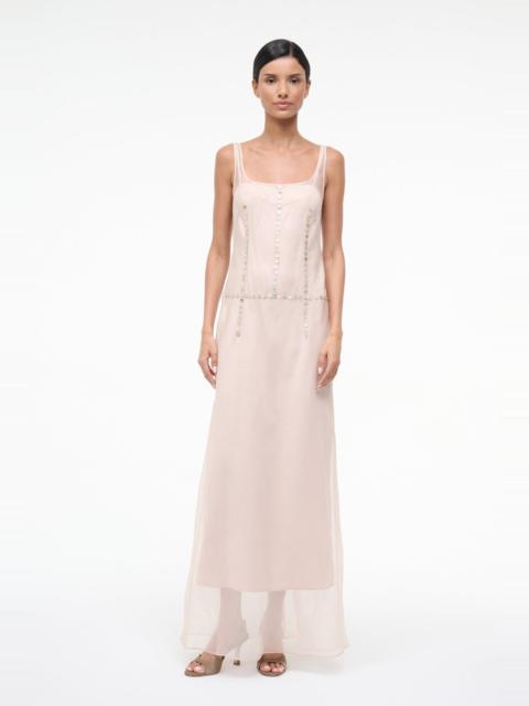 STAUD GRETA SILK DRESS FAWN