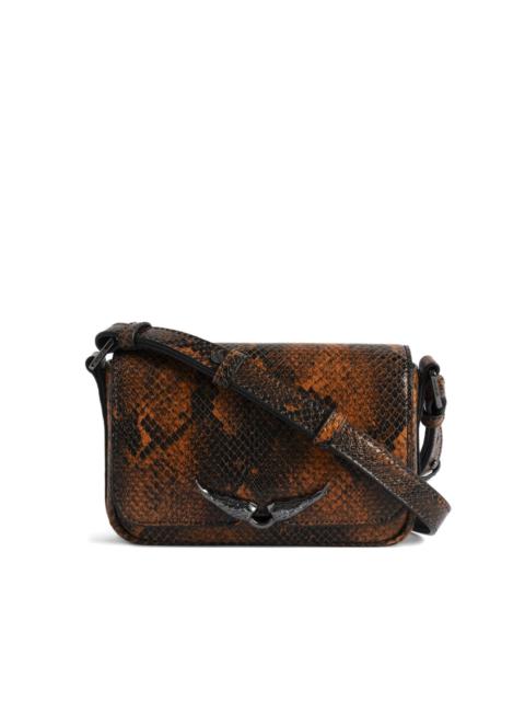 animal print detail crossbody bag