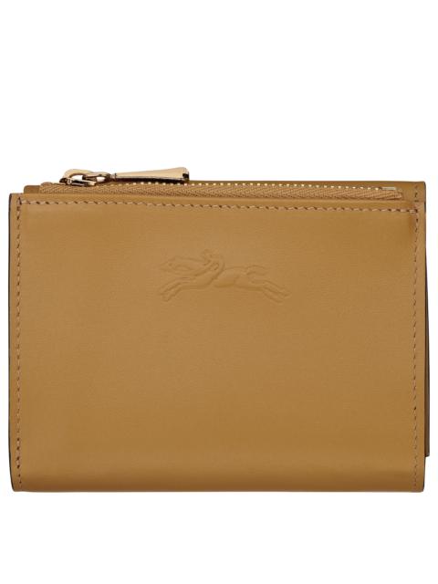 Épure Compact wallet Nutmeg - Leather