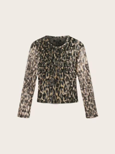 ELLIE MESH LONG SLEEVE T-SHIRT