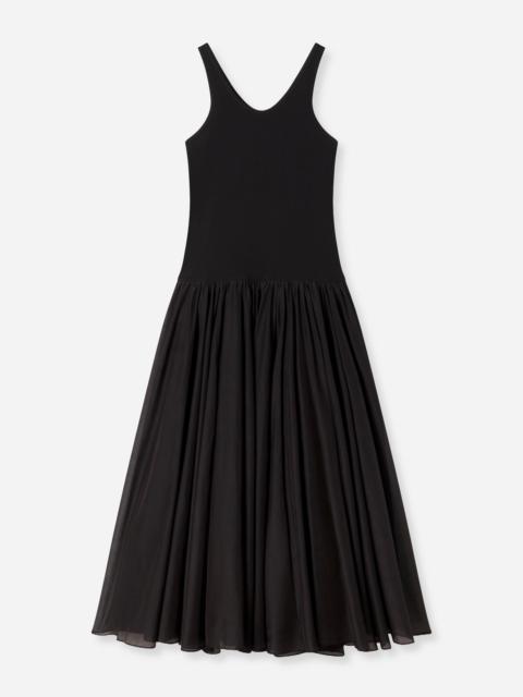 Crinoline Double Layer Dress in Cotton Silk Voile