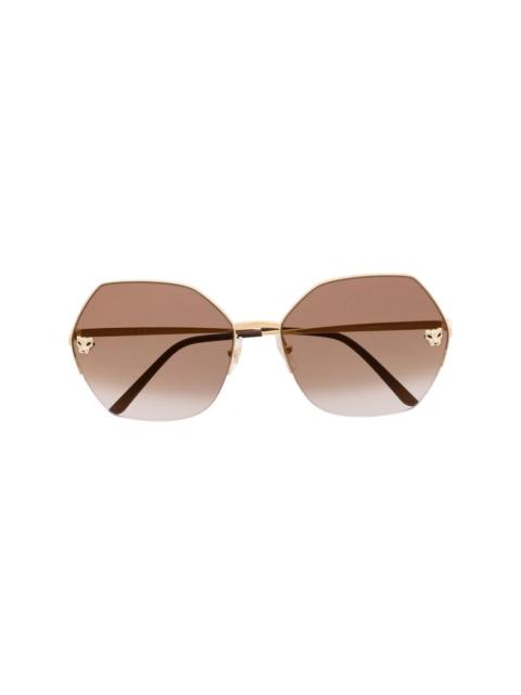 geometric-frame gradient-lense sunglasses