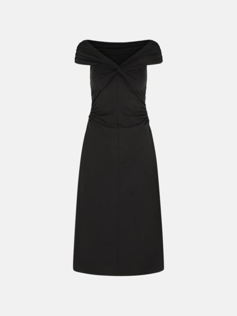LONGUETTE' VISCOSE BLEND DRESS WITH BARE SHOULDERS