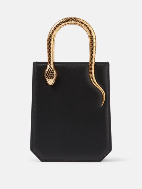 Serpentine Mini leather tote bag