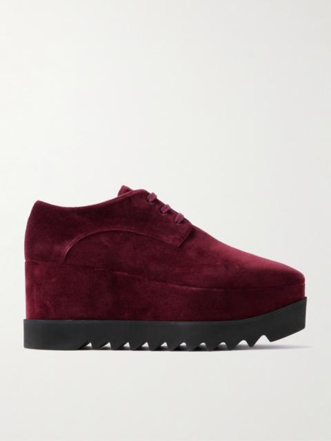 Elyse Velvet Platform Brogues