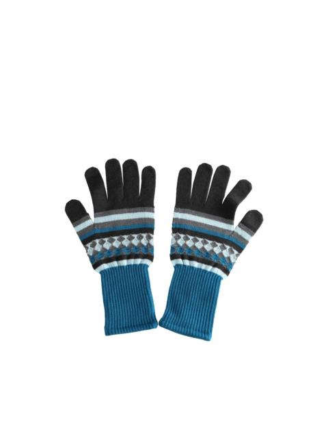 Aquifolia striped-detail gloves