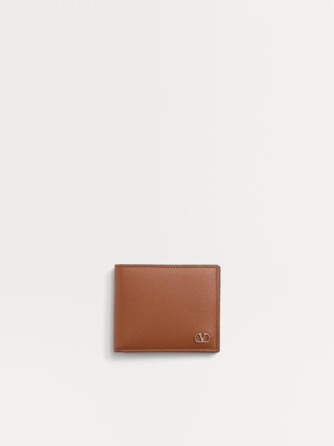 VLOGO SIGNATURE GRAINY CALFSKIN WALLET