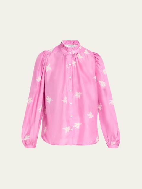 Annabel Silk Jasmine Print Blouse