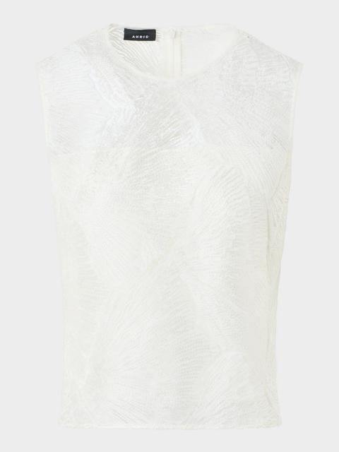 Lacquered Sea Fan Lace Sleeveless Top