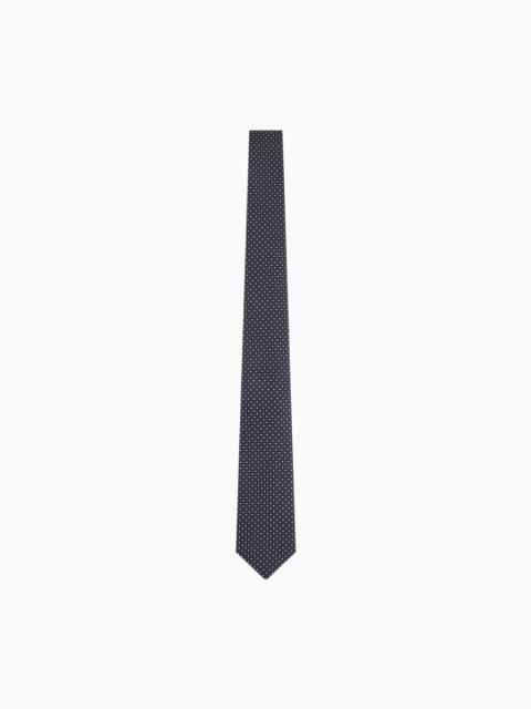 PURE SILK POLKA-DOT JACQUARD TIE