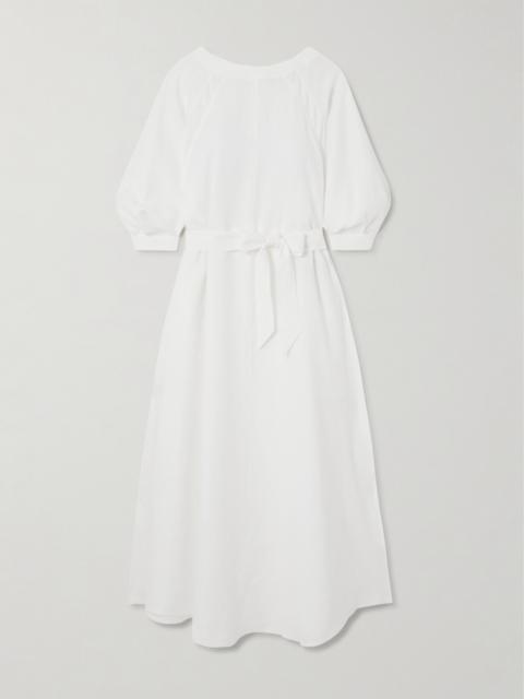 Belted Linen Dress