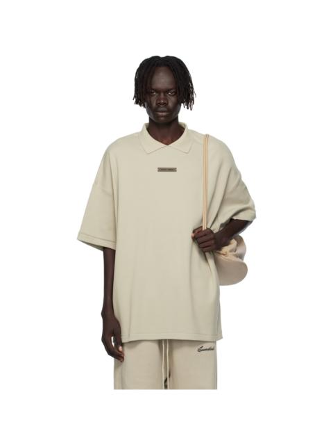 Taupe 90s Fit Piqué Short Sleeve Polo