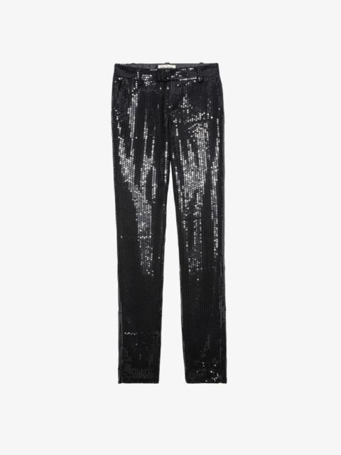 Prune Sequin Pants