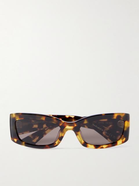 + Khaite 1989c Rectangular-frame Tortoiseshell Acetate Sunglasses