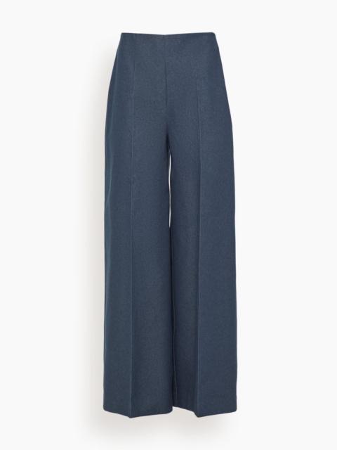 Palazzo Leg Shaped Denim Trousers in Indigo