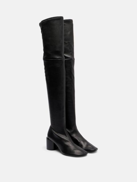 Leather over-the-knee boots