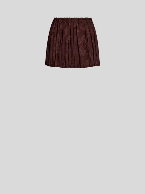 PLEATED WOOL-BLEND MINI SKIRT